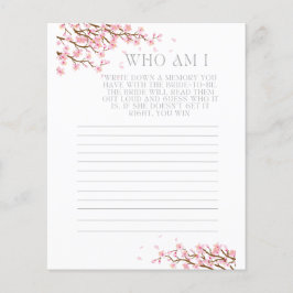 Quem Sou Eu Adivinhando O Cartão De Jogo De Chá de