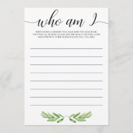 Quem Sou Eu Chá de fraldas Jogo Sexo Neutro