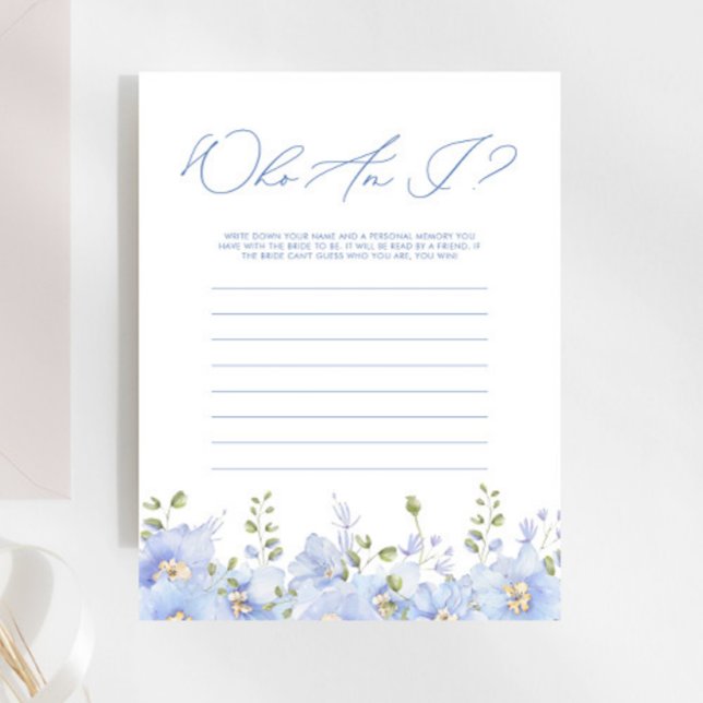 Quem Sou Eu Dusty Blue Floral - Jogo De Chá de pan (Criador carregado)