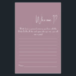 Quem Sou Eu? Folheto de jogos do chá<br><div class="desc">Faça isso por você ao adicionar seu texto. Para acessar ferramentas avançadas de edição,  vá para "Personalizar",  role para baixo e pressione o link "clicar para personalizar mais". Para obter mais designs correspondentes,  clique no link "Outros produtos desta coleção"</div>