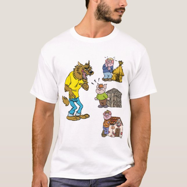 Quem teme o lobo grande da intimidação? T-shirt (Frente)