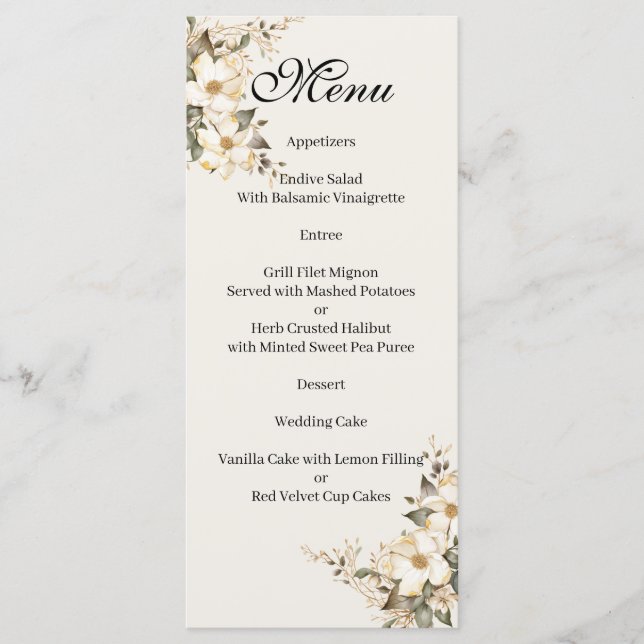 Quenceanera Magnolia Menu (Frente)