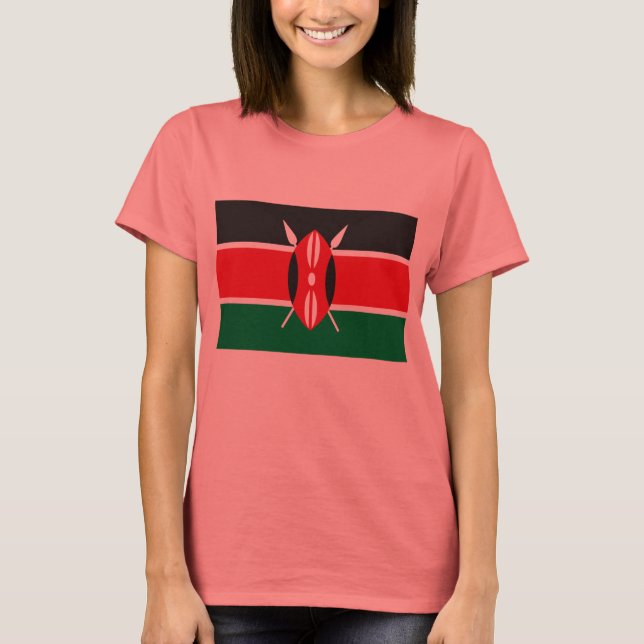 Quênia Flag T-shirt (Frente)