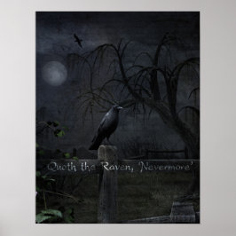 "Quente o Raven, 'Nunca mais'" Poster gótico
