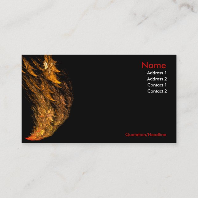 Quente quente quente! Sinta os cartões de visitas (Frente)