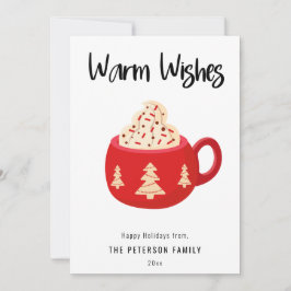 Quente quer um cartão de férias planas de cacau