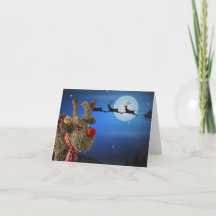 Queria poder voar. Cartão de Natal