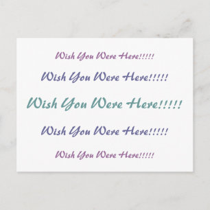Queria Que Você Estivesse Aqui Cartão Postal