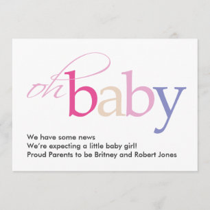 Querida! Anúncio de gravidez