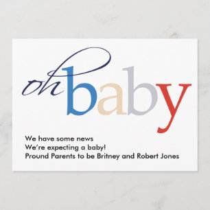 Querida! Anúncio de gravidez