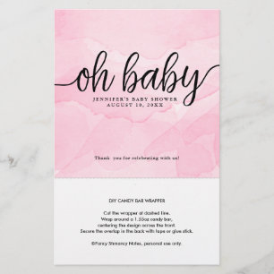 Querida, Bar de doce personalizado cor-de-rosa