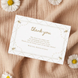 Querida Bebida Chá de fraldas Obrigado Cartões