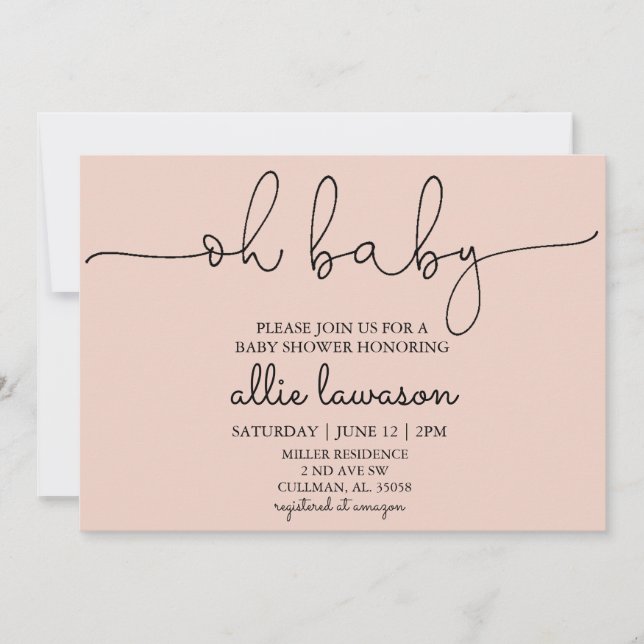 Querida | Convite ao Chá de fraldas (Frente)