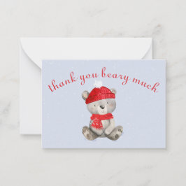 Querida, é frio fora do Urso Obrigado Cartões