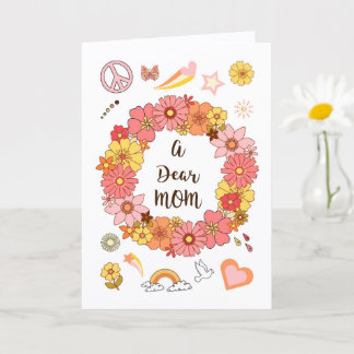 Querida Mãe Cartão do Dia das Mães Paz e Amor