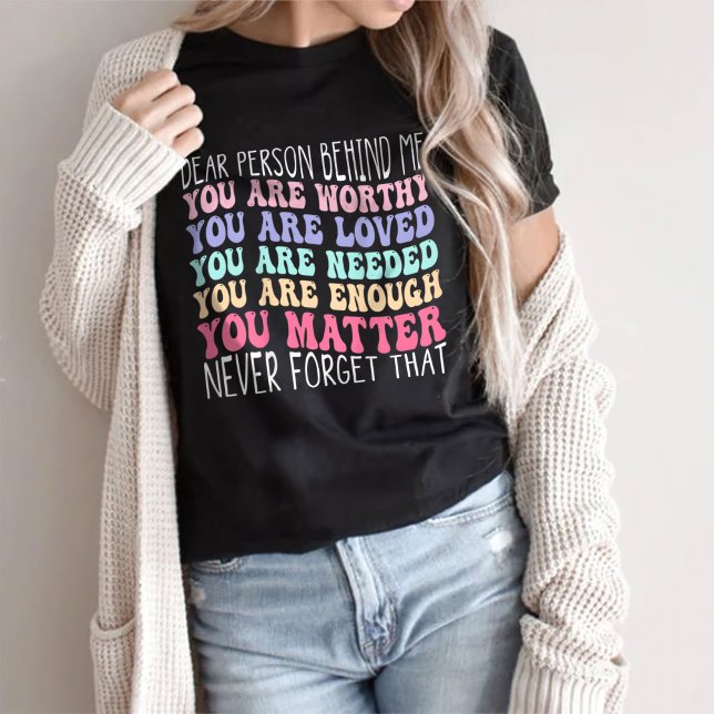 Querida Pessoa Atrás De Mim A Camiseta Mundial (Criador carregado)