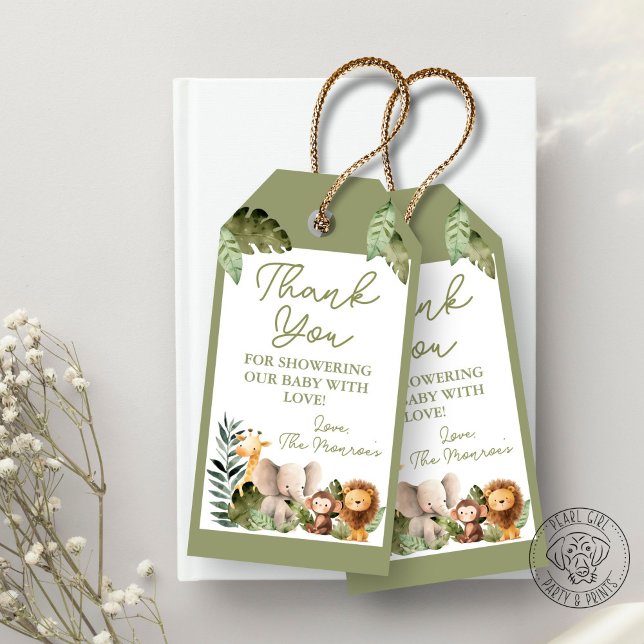 Querido Animal Selvagem Obrigado Etiqueta De Prese (Criador carregado)