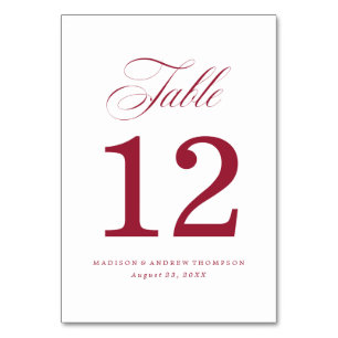 Querido   Cartões de Número de Mesa de Casamento