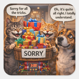 Querido, eu sinto muito adesivos de gato e cachorr
