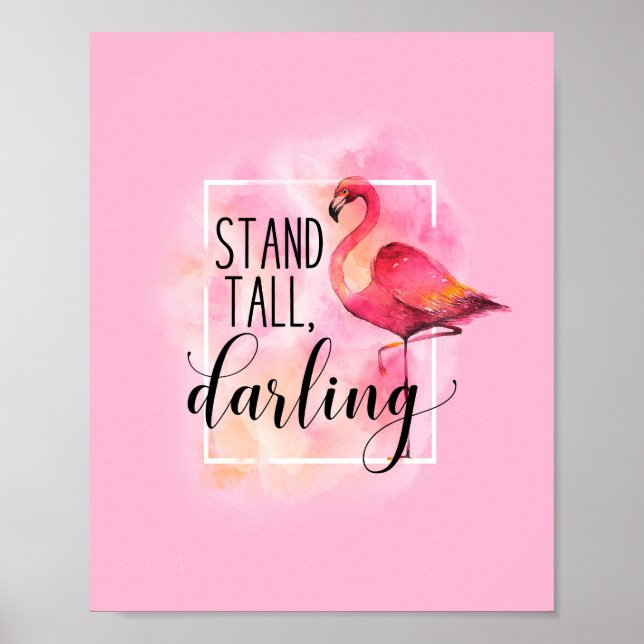 Querido Flamingo, Cor-de-rosa, Poster (Frente)