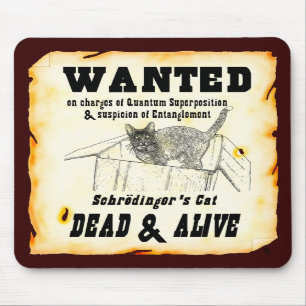 "QUERIDO: O gato" Mousepad de Schrodinger