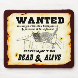 "QUERIDO: O gato" Mousepad de Schrodinger