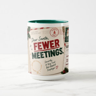 Querido Papai Noel, Caneca de Natal de 15 oz Menos