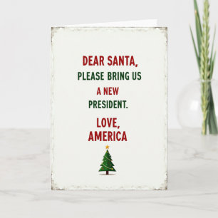 Querido Papai Noel Novo Presidente Cartão de Natal