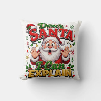 Querido Papai Noel Posso Explicar Almofada de Nata