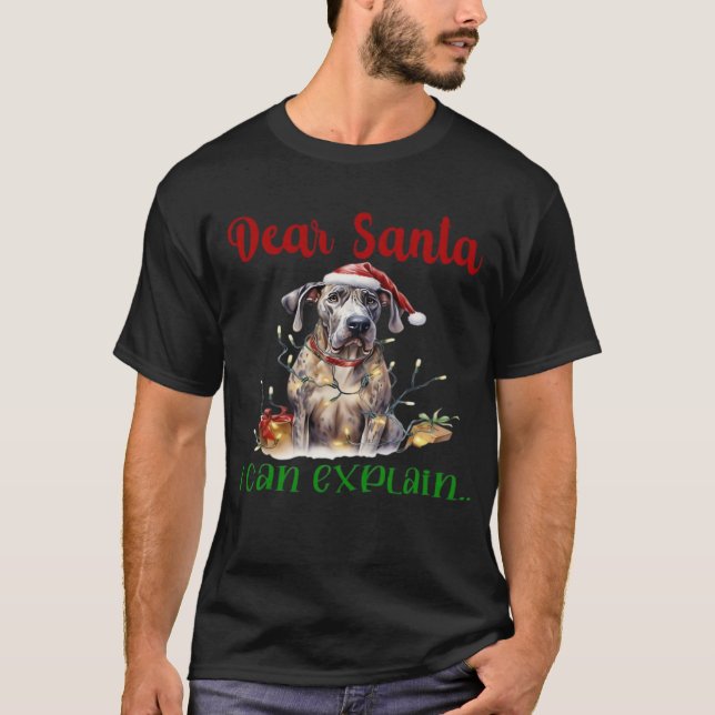 Querido Papai Noel Posso Explicar Camiseta Great D (Frente)