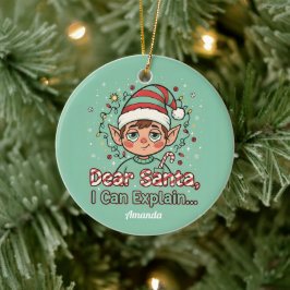 Querido Papai Noel Posso Explicar Enfeite Divertid