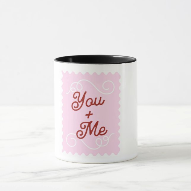 Querido "Você + Eu" Caneca Rosa - Dama de Honra Fo (Centro)