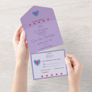 Queridos, tudo em um Convite de casamento