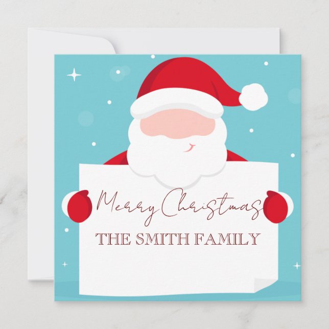 Queridos votos de Natal do Papai Noel (Frente)