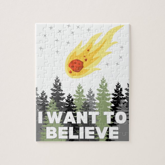 Quero acreditar na Quebra-cabeça de asteroide (Vertical)