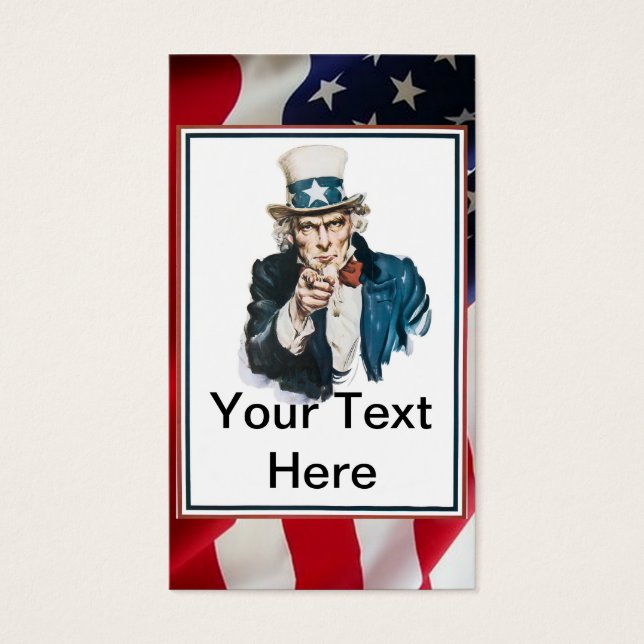 Quero Que Tio Sam Personalize Seu Texto (Frente)