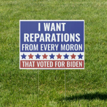 Quero reparações de todos os idiotas que votaram a