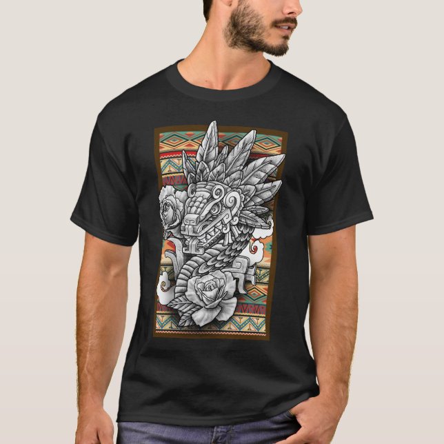 Quetzalcoatl Aztec God T-shirt (Frente)