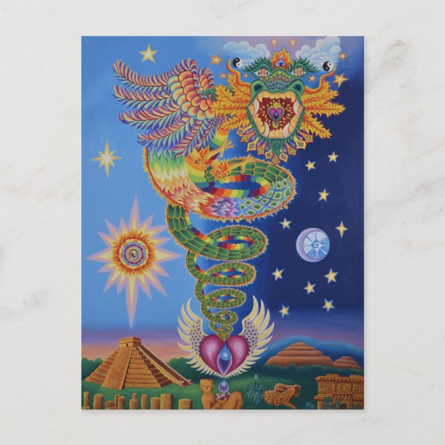 Quetzalcoatl Devolve cartão postal (Frente)