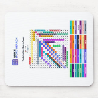 Quick Word Search Puzzle Mouse Pad Modo Diurno