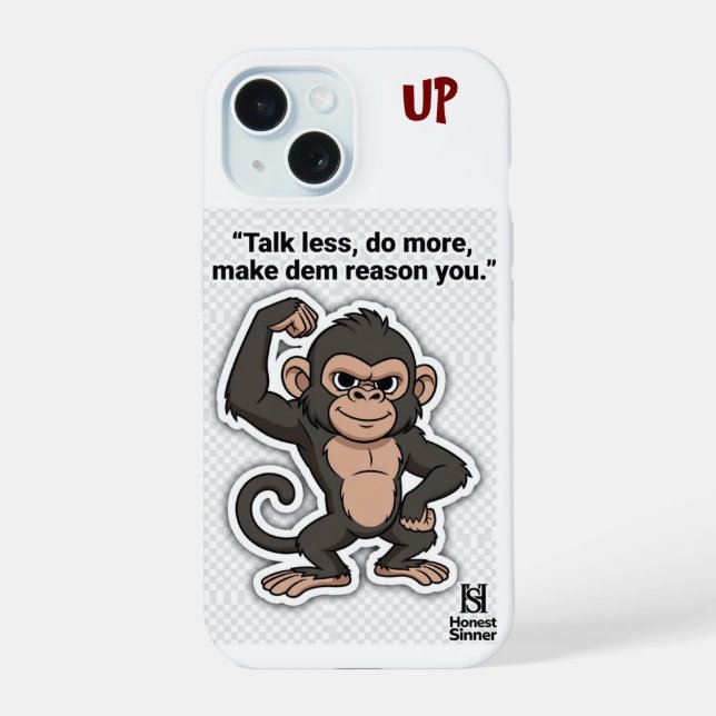 Quiet Growth Monkey – Mindful Phone Cover (Verso)