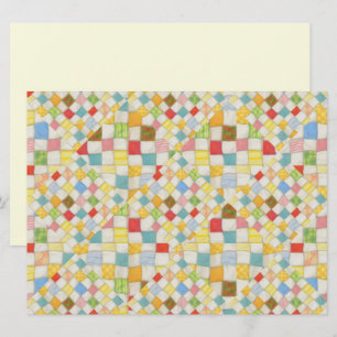 QUILT MOSAIC 6.5x8.75 Cartão Plano / Creme Horizon