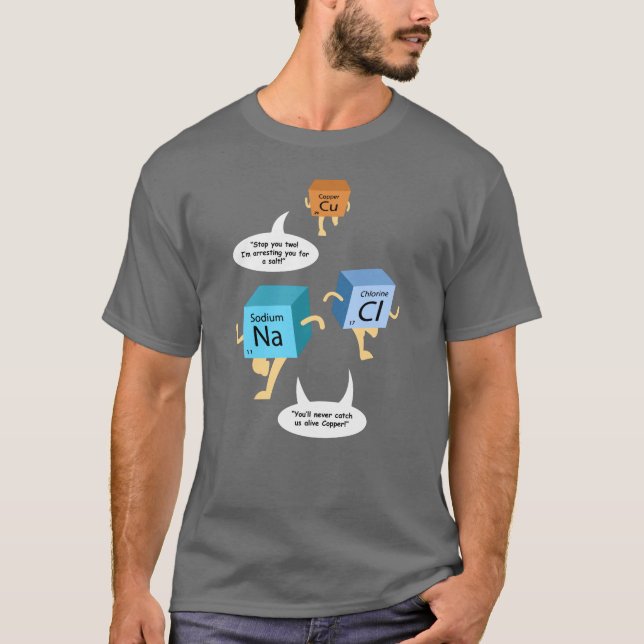 Química Engraçada Mesa periódica T-Shirt (Frente)