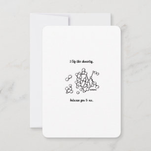 Química Entre Nós, Eu Te Amo - Cartão Plana