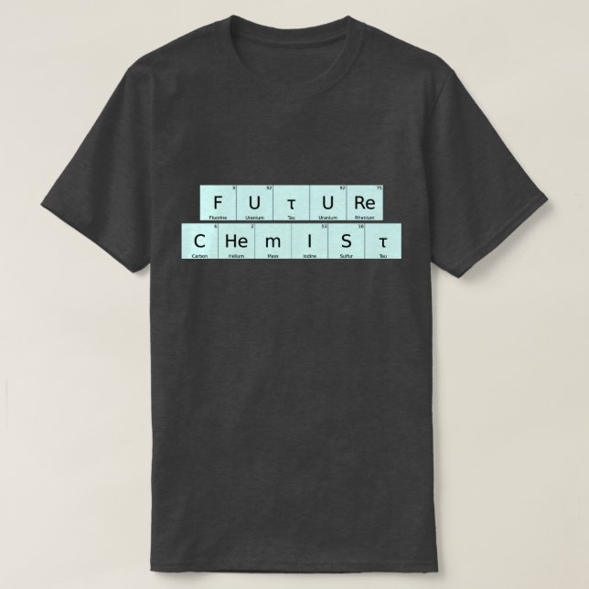 QUÍMICO FUTURO - DIVIDIDO COM O ELEMENTO T-Shirt (Frente do Design)