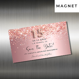 Quinceanera blusa imã salve a data rosa