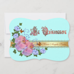 Quinceanera convite 15 Birthday elegante