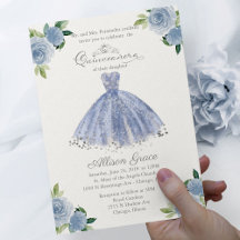 Quinceanera Convite Bilíngue Palhaço Azul