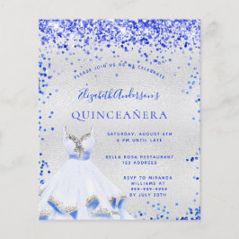 Quinceanera - convite real à prata