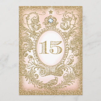 Quinceañera Era uma vez por convite da princesa